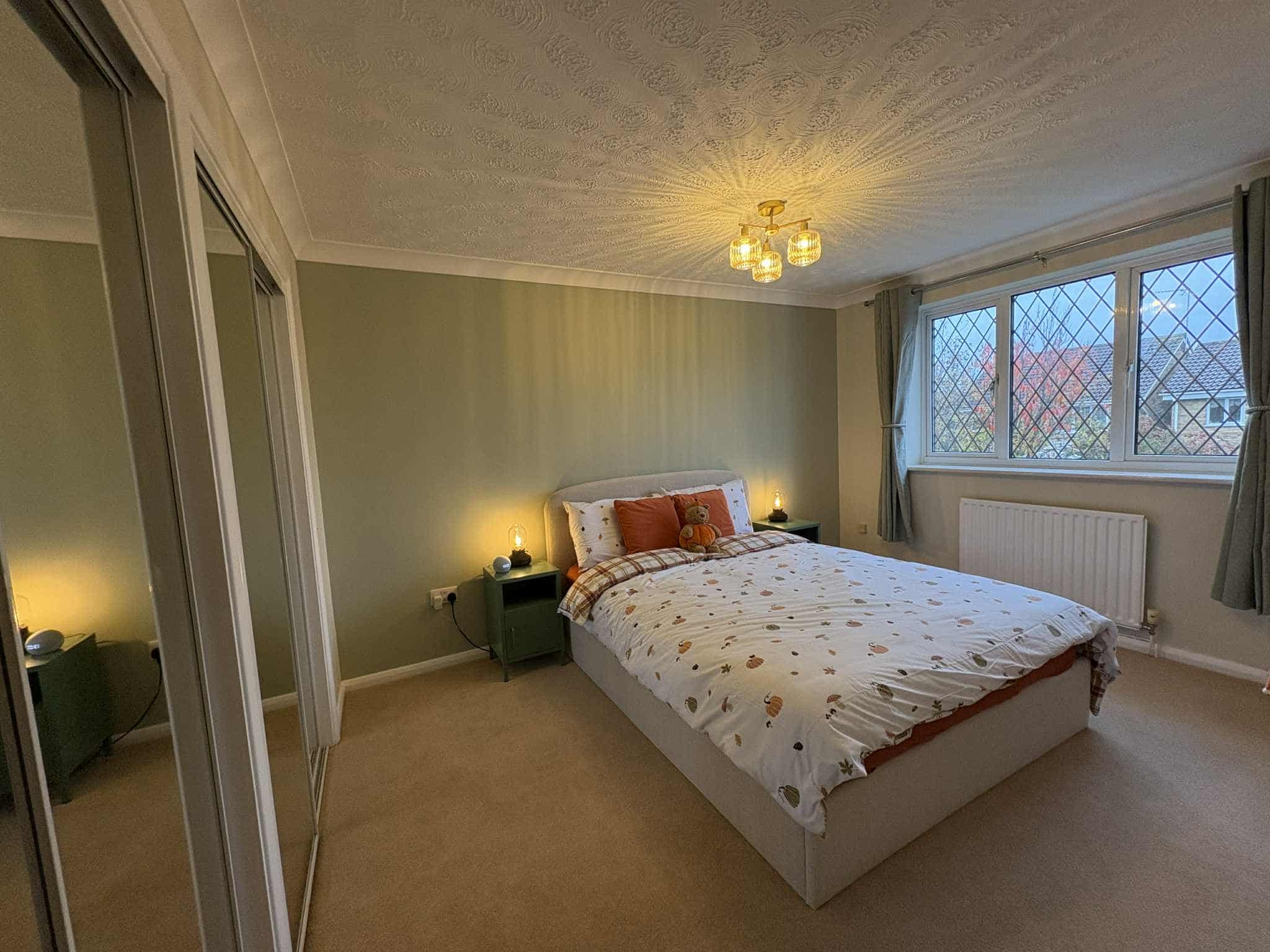 Bedroom ceiling light installation