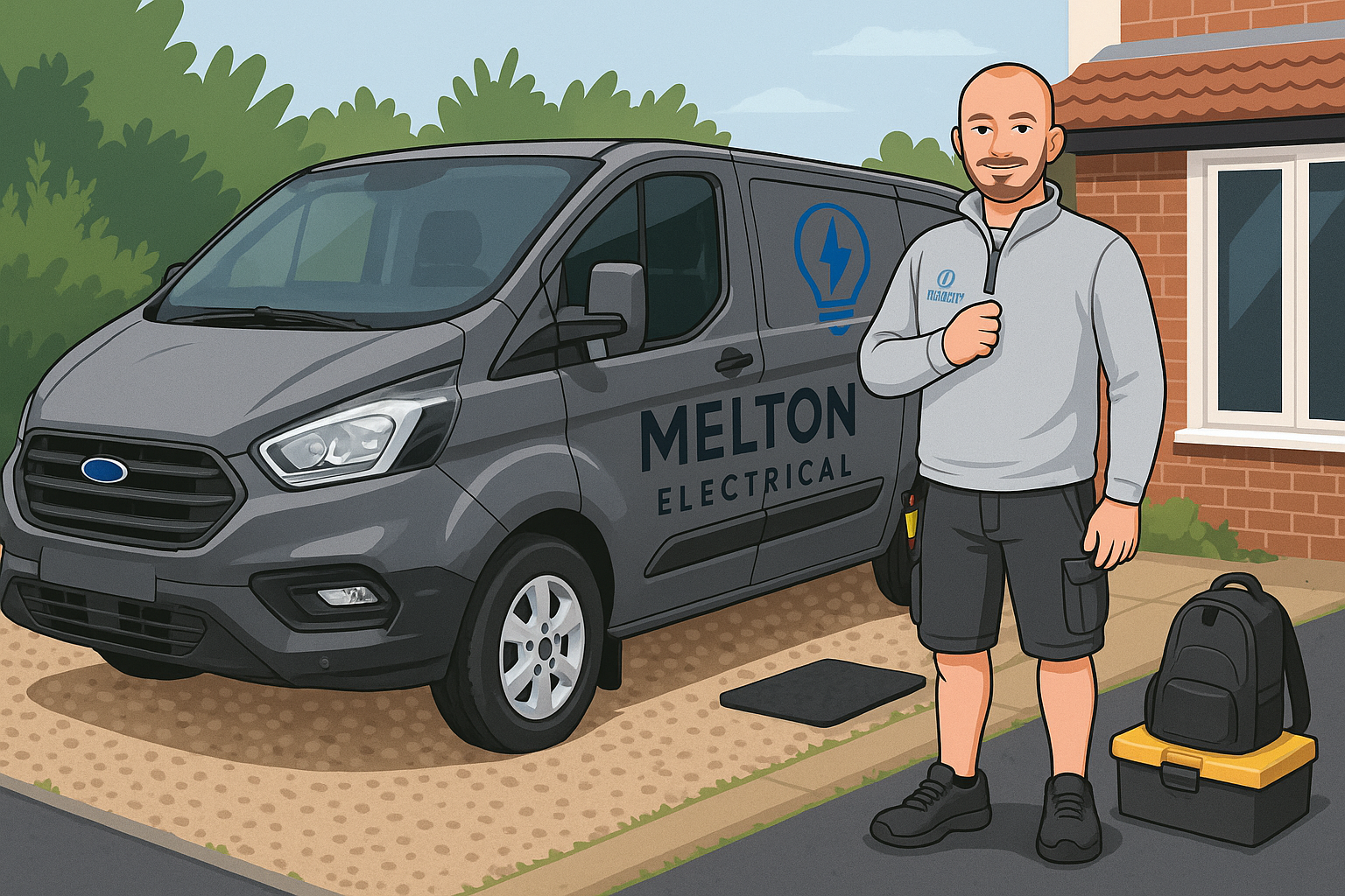 Melton Electrical technician with branded van